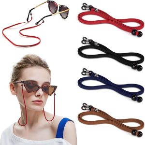 MEGAVOW 4 correas para gafas, cadena ajustable para gafas