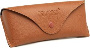 Kono Funda Gafas de Sol Cuero PU Portátil Gafas de Caso